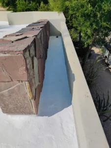 new flat roof coating application