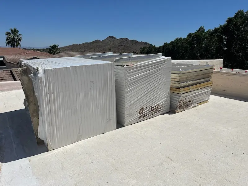 arizona flat roof company applying elastomeric coating